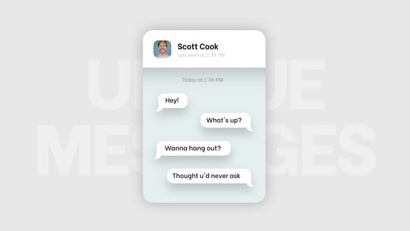 FCPX模板：逼真社交软件消息对话弹窗展示模板 . sucaiwan.com