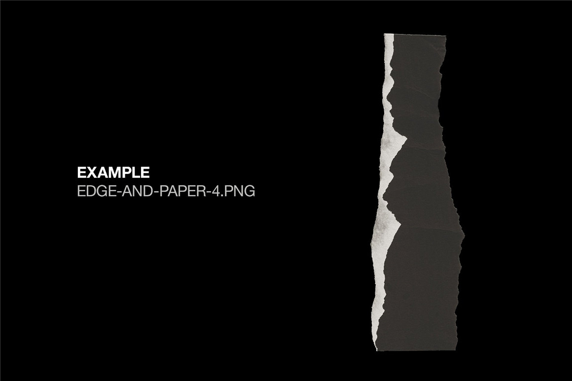 40款复古做旧纸张撕纸破损边缘样机纹理PNG设计素材套装 BLKMARKET Edges . sucaiwan.com