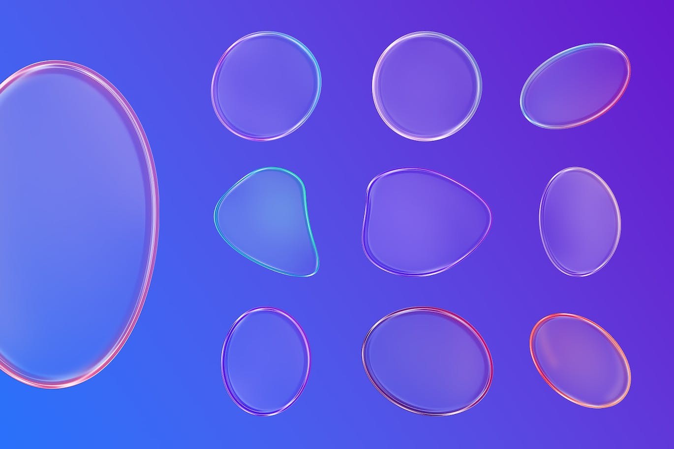 50张时尚透明气泡抽象图形PNG图片素材 图片素材 sucaiwan.com