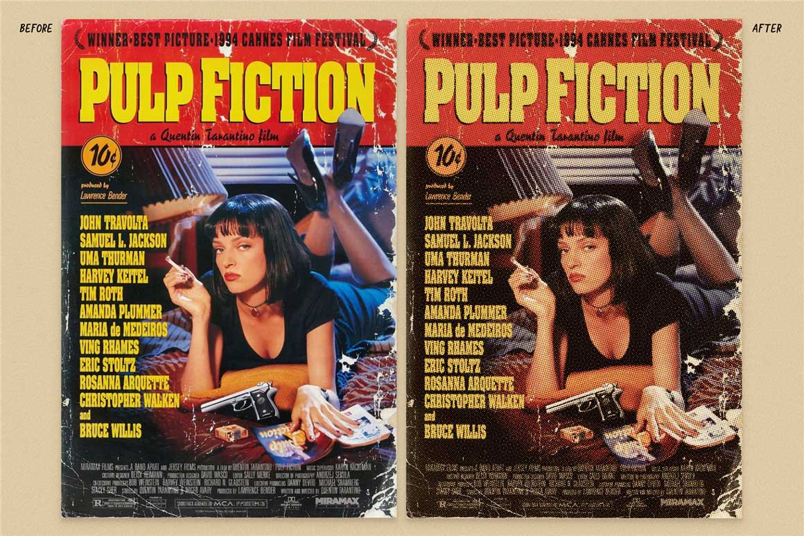 潮流复古半调颗粒印刷胶印着色效果PS动作 Offset Printing Simulator Photoshop Action . 第5张-素材湾丨精选海外优质设计素材资源 潮流复古半调颗粒印刷胶印着色效果PS动作 Offset Printing Simulator Photoshop Action . sucaiwan.com