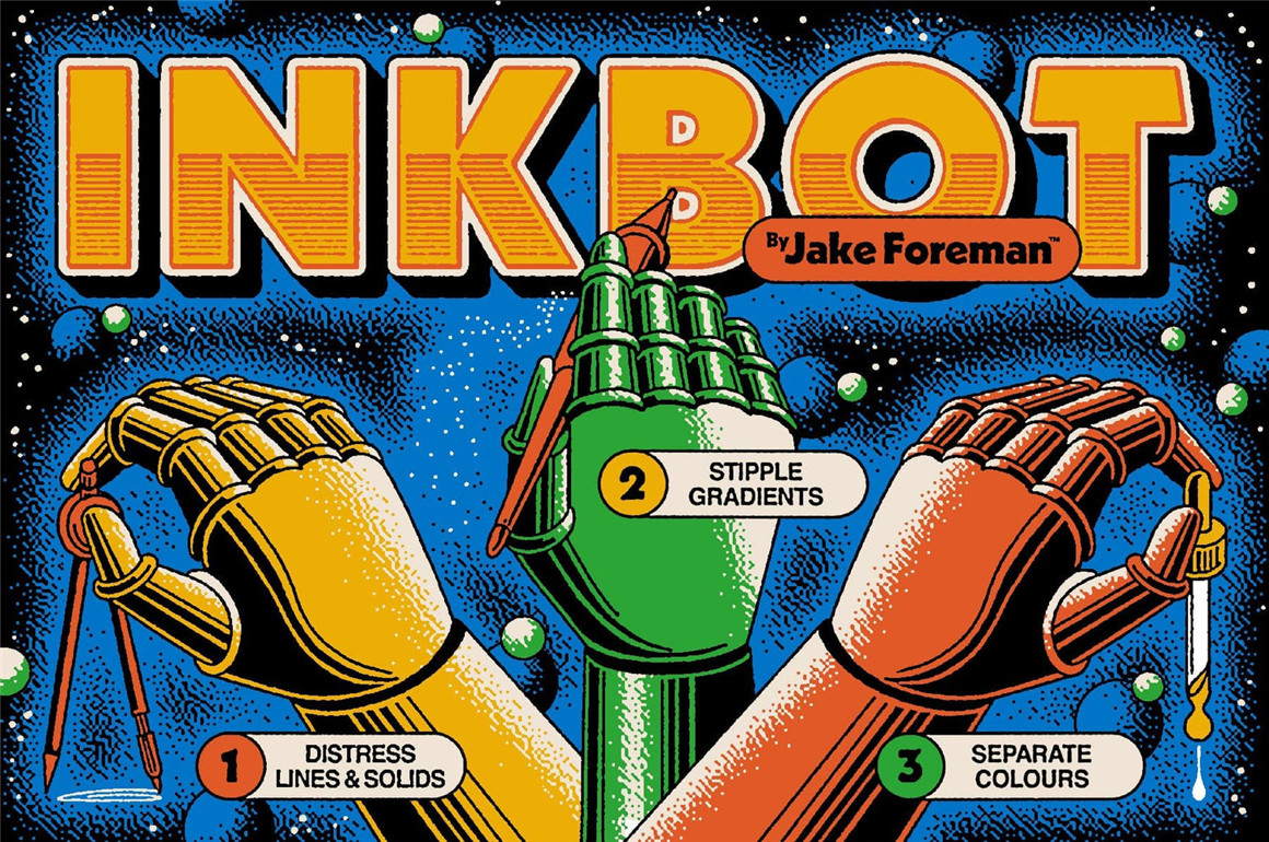 真实印刷打印墨染出血手绘线条文字文本标题PS特效动作 Inkbot - True Grit Texture Supply 插件预设 第1张-素材湾丨精选海外优质设计素材资源 真实印刷打印墨染出血手绘线条文字文本标题PS特效动作 Inkbot - True Grit Texture Supply 插件预设 sucaiwan.com