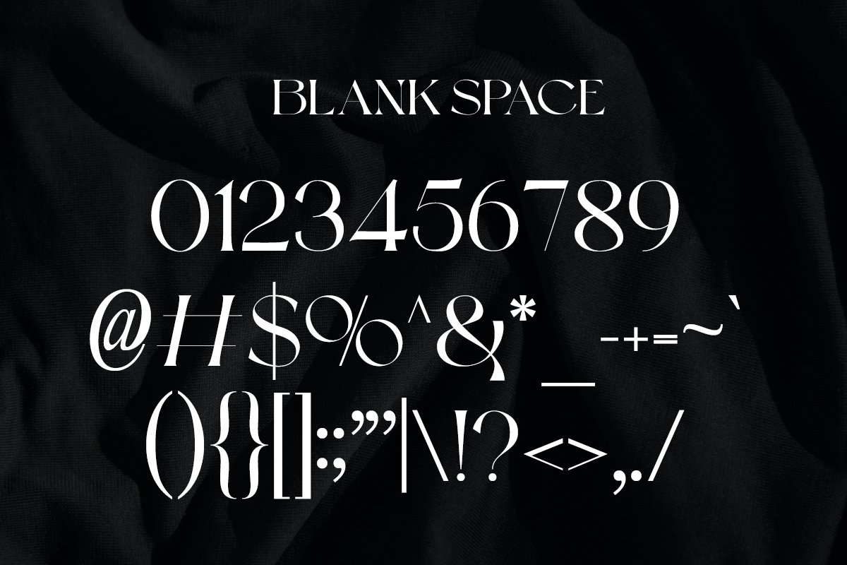 英文字体：现代复古杂志品牌广告设计无衬线字体 Blank Space | Modern Display 设计素材 sucaiwan.com