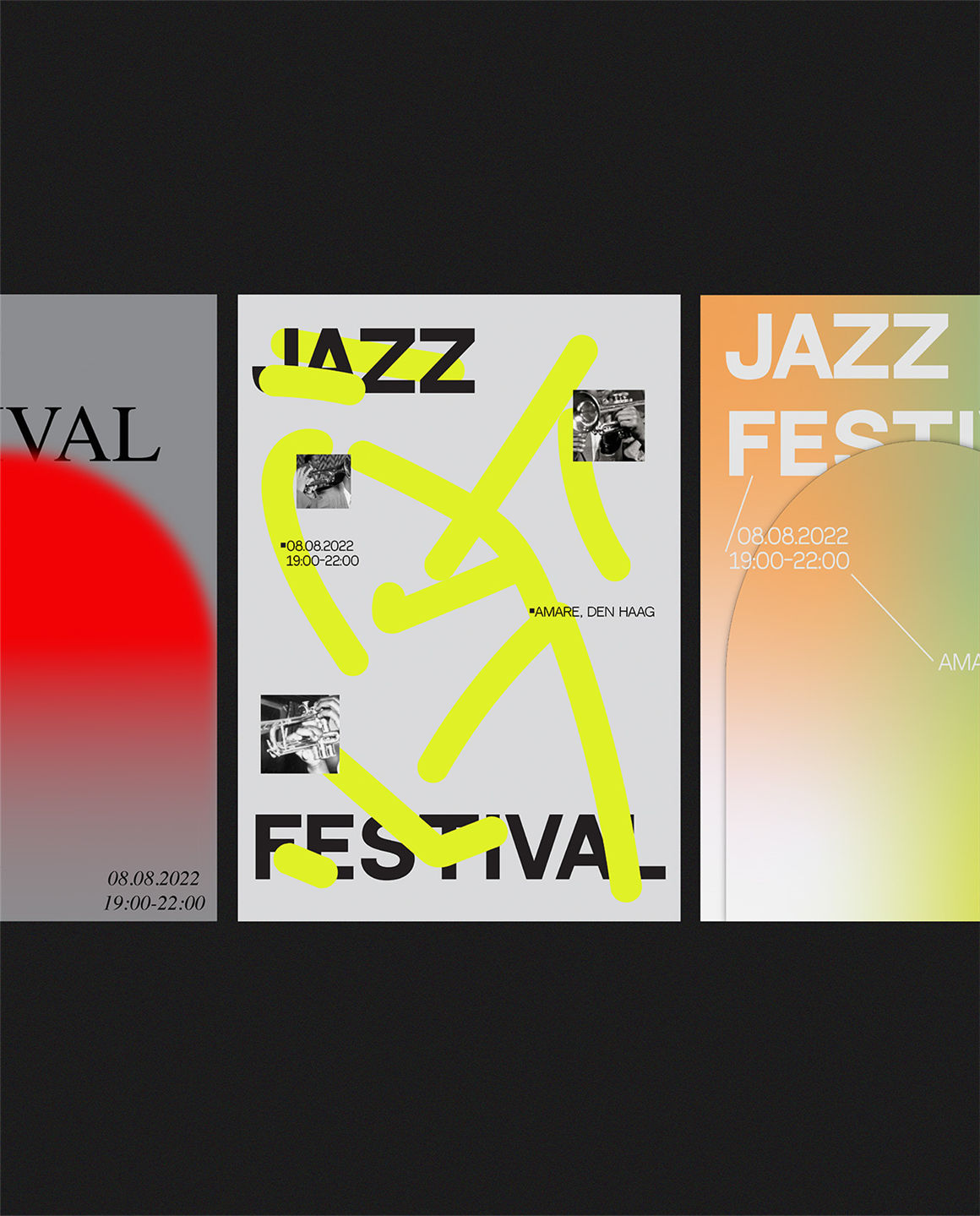 新潮酸性艺术全息渐变创意排版海报设计模板素材 Brutal Gradient Poster Templates . sucaiwan.com