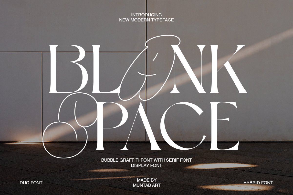 英文字体：现代复古杂志品牌广告设计无衬线字体 Blank Space | Modern Display 设计素材 sucaiwan.com