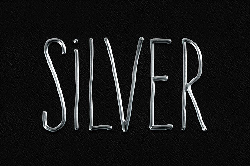 8个逼真金属质感PS样式，PSD ASL格式 图片素材 sucaiwan.com