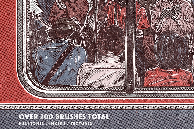200+复古半色调纹理Procreate笔刷 笔刷资源 第2张-素材湾丨精选海外优质设计素材资源 200+复古半色调纹理Procreate笔刷 笔刷资源 sucaiwan.com
