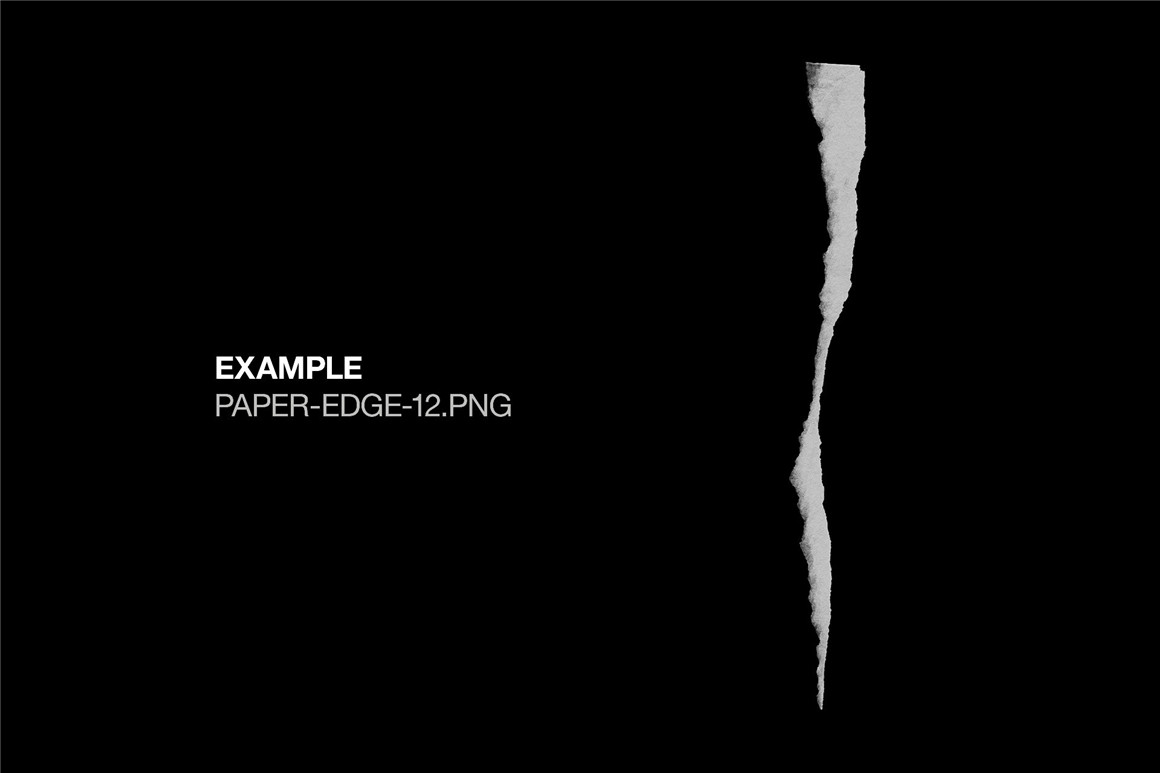 40款复古做旧纸张撕纸破损边缘样机纹理PNG设计素材套装 BLKMARKET Edges . sucaiwan.com