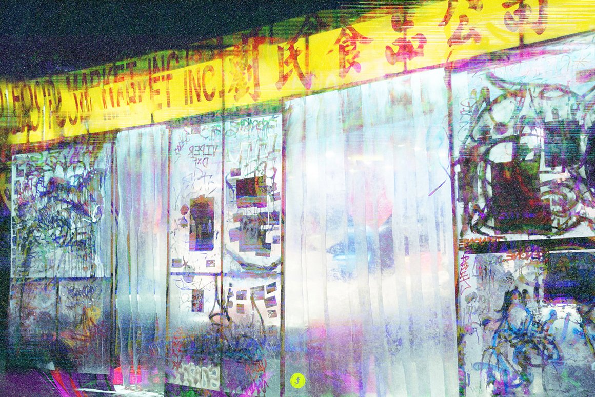 复古故障噪点颗粒旧电视信号失真显示效果照片处理特效PS样机模板 Bad Signal Photo Effect . sucaiwan.com