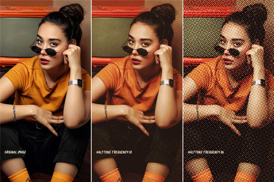 潮流复古半调颗粒印刷胶印着色效果PS动作 Offset Printing Simulator Photoshop Action . 第6张-素材湾丨精选海外优质设计素材资源 潮流复古半调颗粒印刷胶印着色效果PS动作 Offset Printing Simulator Photoshop Action . sucaiwan.com