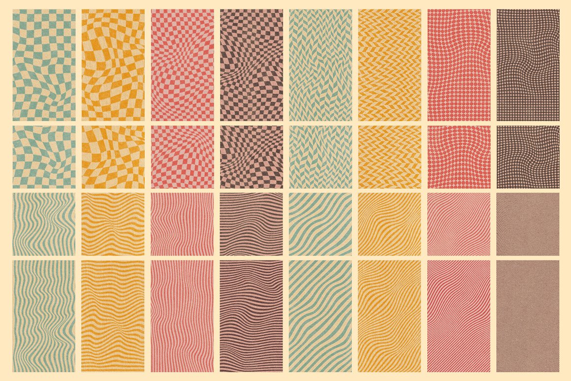 160+70年代复古做旧纸张扭曲条纹方格抽象花卉图形INS风海报PS设计套装 Groovy Textured Instagram Pack . 第6张-素材湾丨精选海外优质设计素材资源 160+70年代复古做旧纸张扭曲条纹方格抽象花卉图形INS风海报PS设计套装 Groovy Textured Instagram Pack . sucaiwan.com