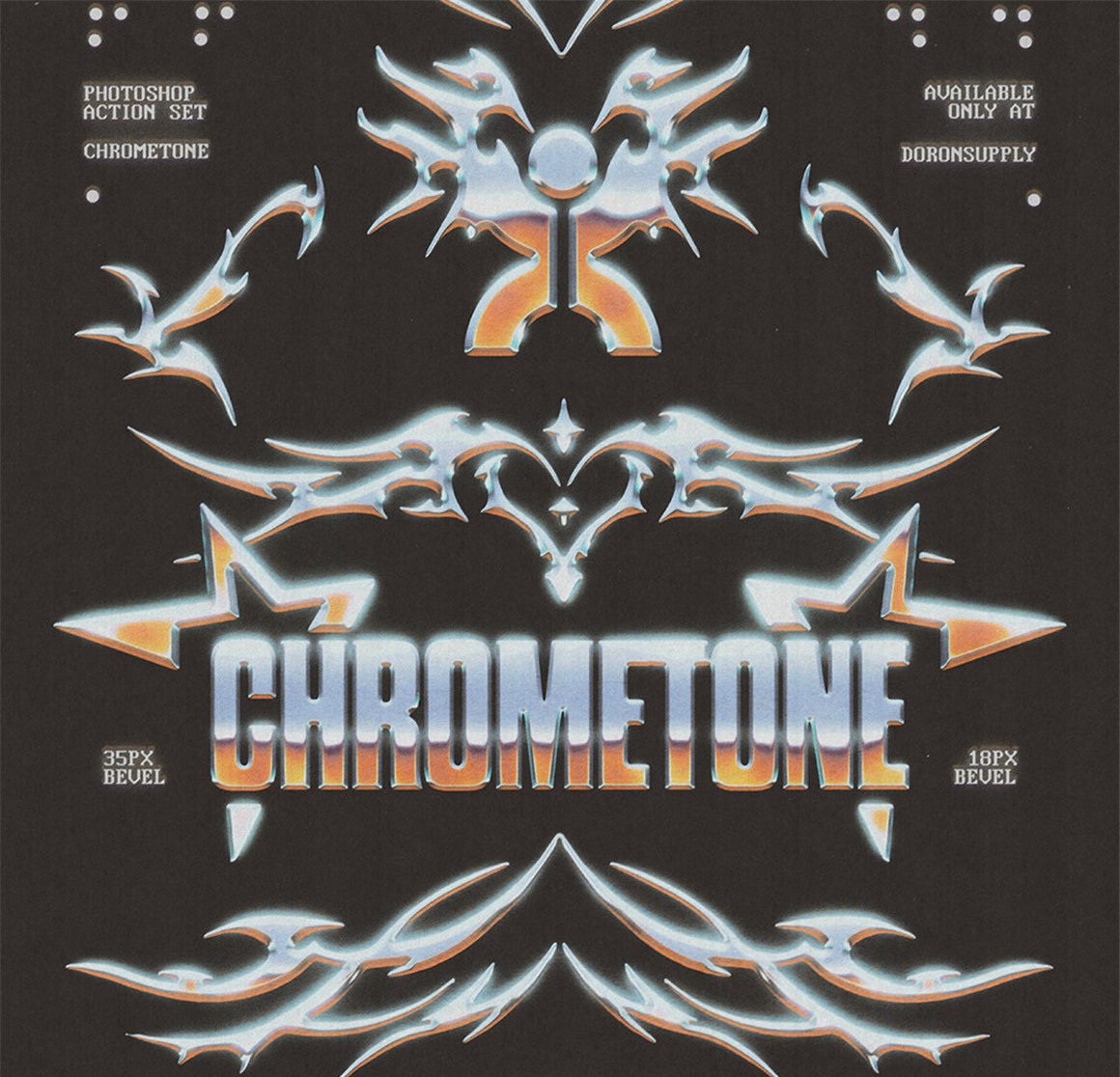 复古做旧潮流金属镀铬3D三维立体字体标题LOGO文字特效PS动作样式素材 Doronsupply Chrometone . 第4张-素材湾丨精选海外优质设计素材资源 复古做旧潮流金属镀铬3D三维立体字体标题LOGO文字特效PS动作样式素材 Doronsupply Chrometone . sucaiwan.com