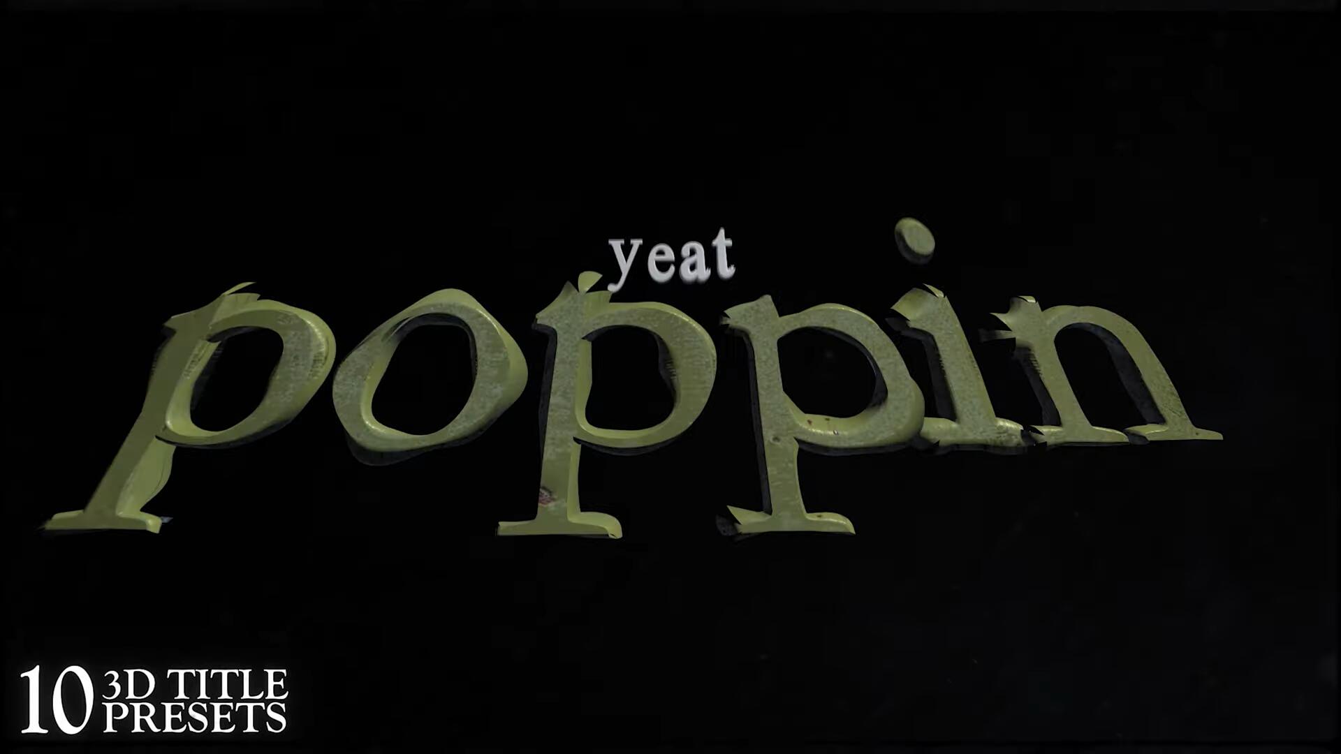 LINGO 潮流嘻哈风格音乐视频MV制作3D文字标题预设包 LINGO – 3D MUSIC VIDEO TITLE PACK . sucaiwan.com