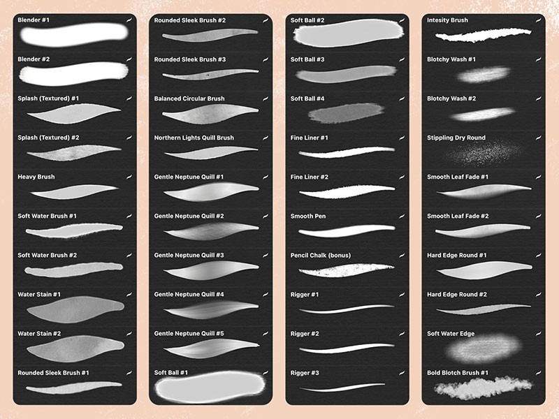 70+Procreate逼真的水彩画笔套装 笔刷资源 sucaiwan.com