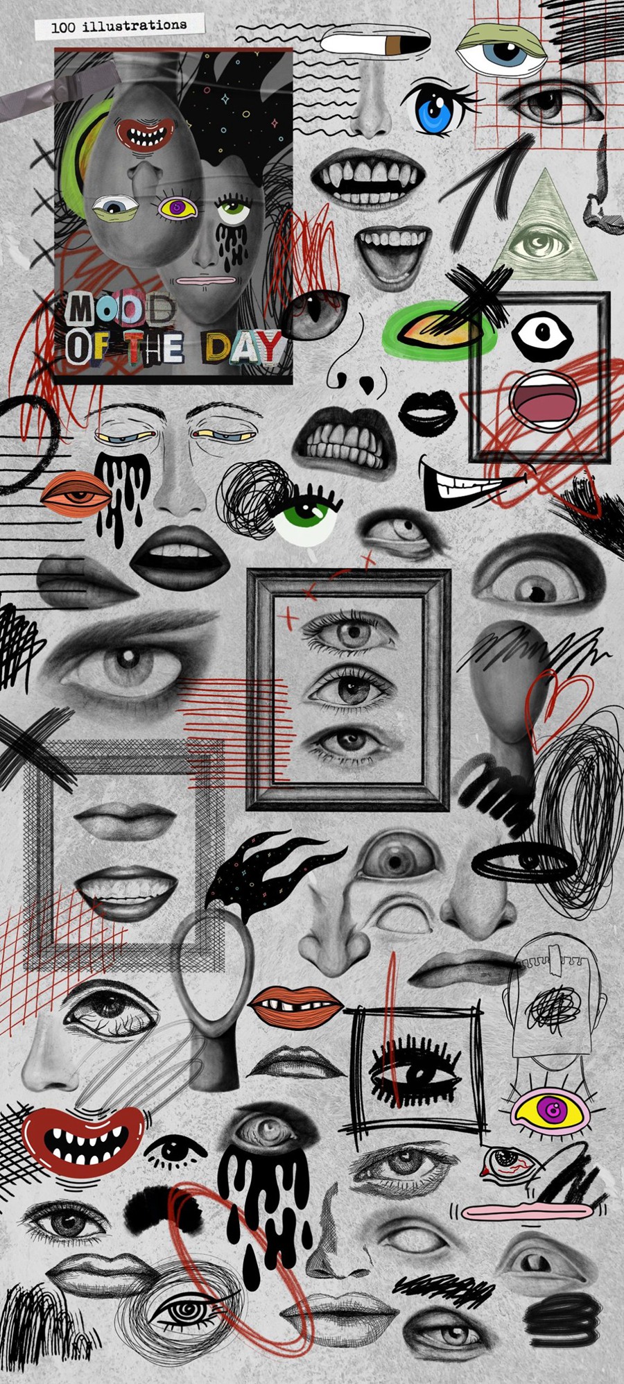 超现实主义艺术抽象人物五官表情情绪字母撕纸剪贴画剪报拼贴PNG设计套装 Emotions. Collage & Illustrations 图片素材 第15张-素材湾丨精选海外优质设计素材资源 超现实主义艺术抽象人物五官表情情绪字母撕纸剪贴画剪报拼贴PNG设计套装 Emotions. Collage & Illustrations 图片素材 sucaiwan.com