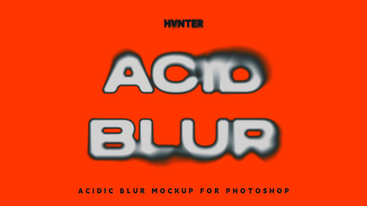 酸性抽象艺术渐变迷幻文本标题PSD特效样机套装 Acid Melting Text Effect . sucaiwan.com