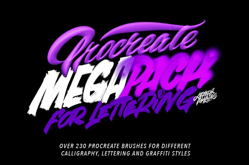 200+Procreate板写笔刷套装 笔刷资源 sucaiwan.com