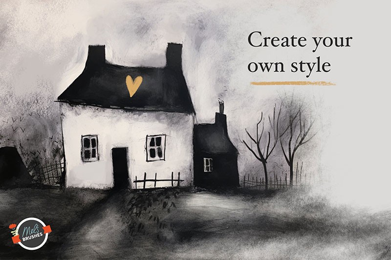 Procreate木炭素描画笔 笔刷资源 sucaiwan.com