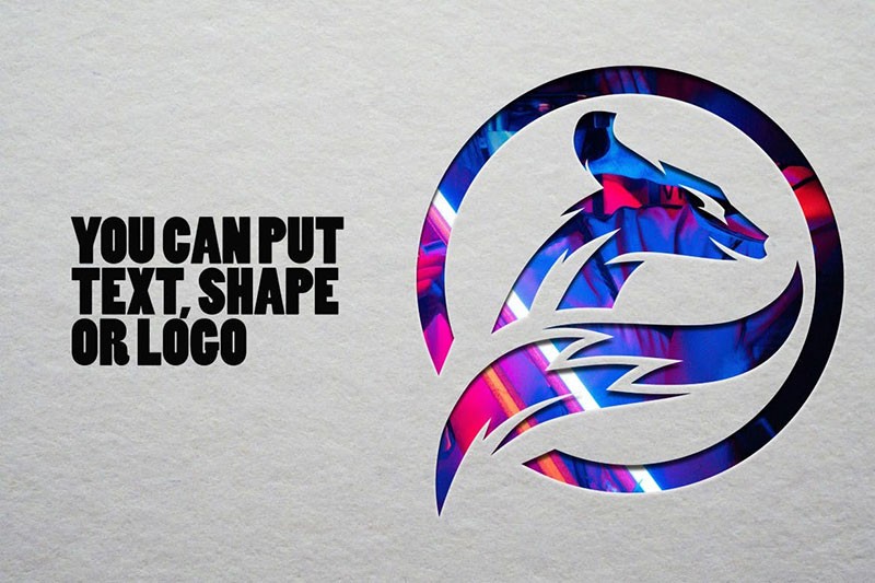 剪纸镂空文字图层样式PSD 图片素材 sucaiwan.com