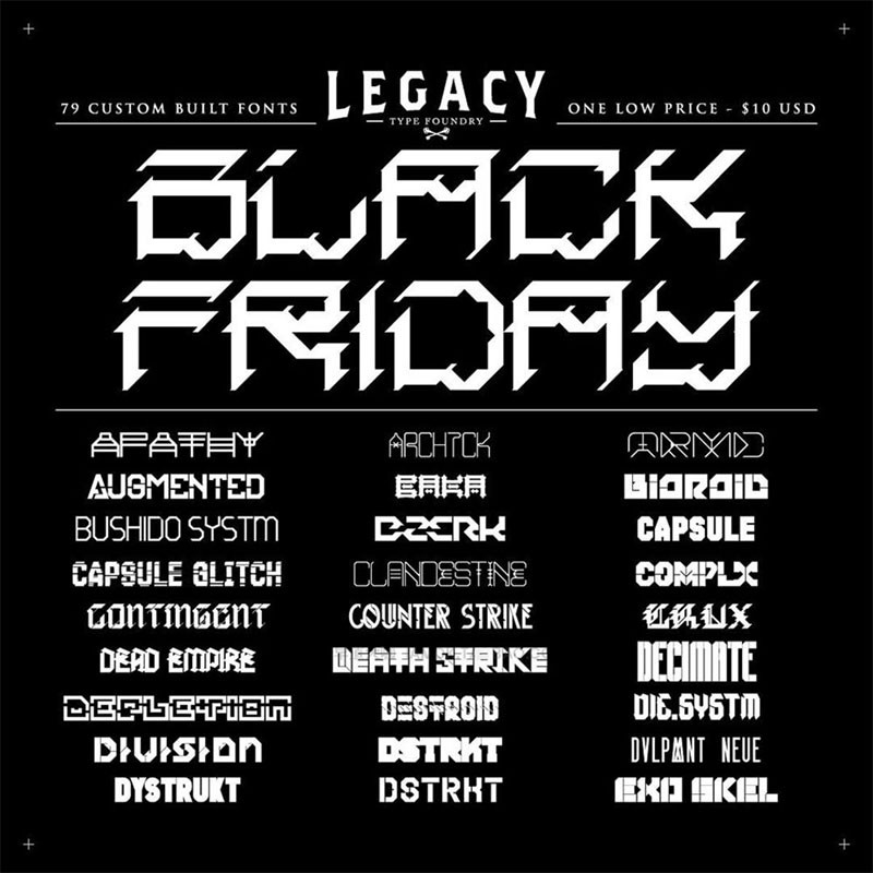 70+机甲赛博科幻英文字体合集 设计素材 sucaiwan.com