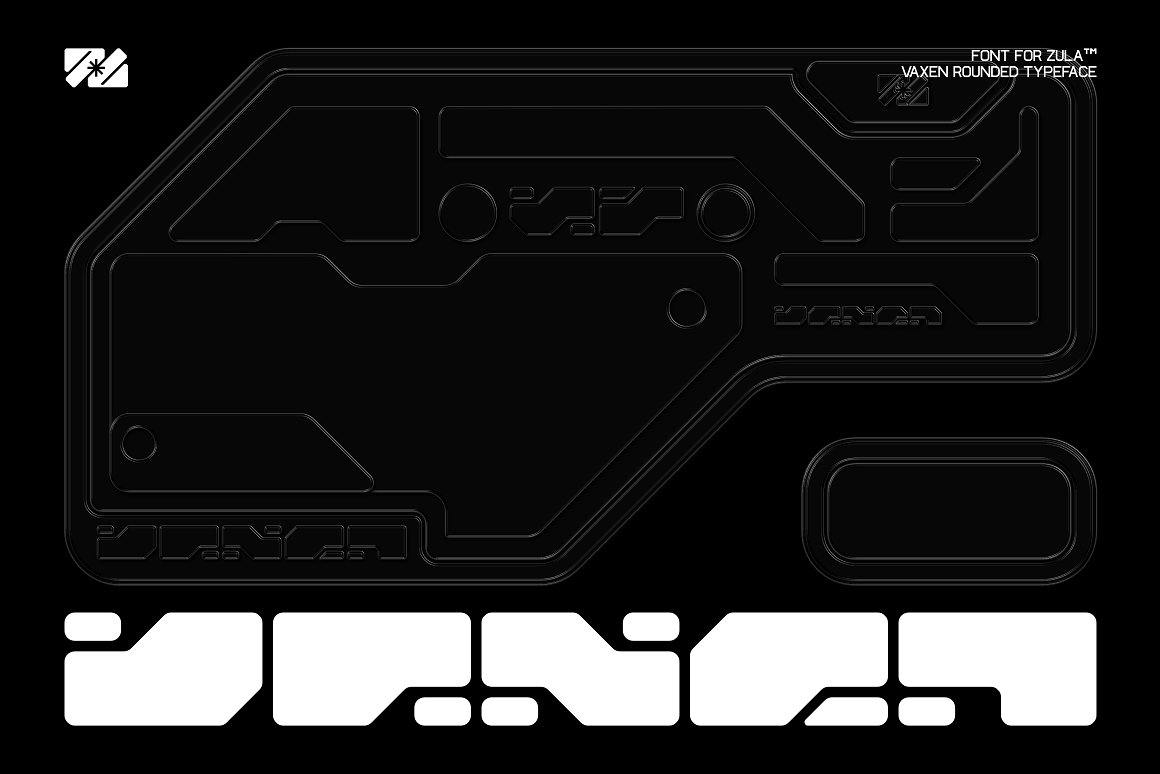 英文字体:未来科幻赛博朋克工业HUD几何Y2K品牌标题英文字体 Vaxen-Rounded Variable Font . 第2张-素材湾丨精选海外优质设计素材资源 英文字体:未来科幻赛博朋克工业HUD几何Y2K品牌标题英文字体 Vaxen-Rounded Variable Font . sucaiwan.com