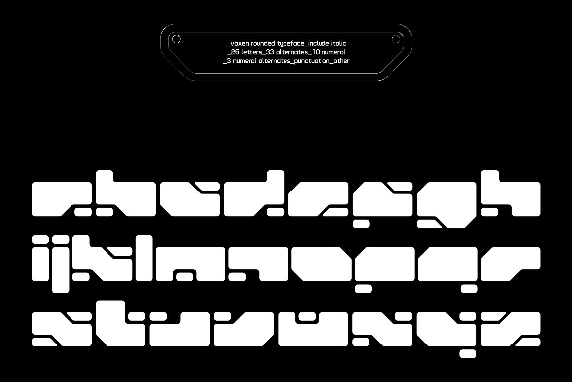 英文字体:未来科幻赛博朋克工业HUD几何Y2K品牌标题英文字体 Vaxen-Rounded Variable Font . 第10张-素材湾丨精选海外优质设计素材资源 英文字体:未来科幻赛博朋克工业HUD几何Y2K品牌标题英文字体 Vaxen-Rounded Variable Font . sucaiwan.com