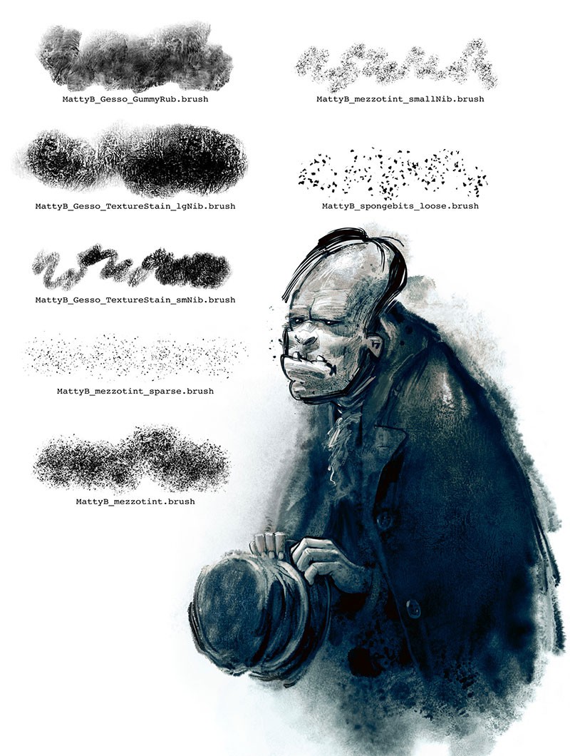 Procreate专业墨水画笔套装 笔刷资源 sucaiwan.com