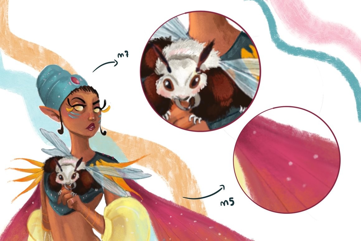 10个用于水粉效果的Procreate画笔 笔刷资源 sucaiwan.com