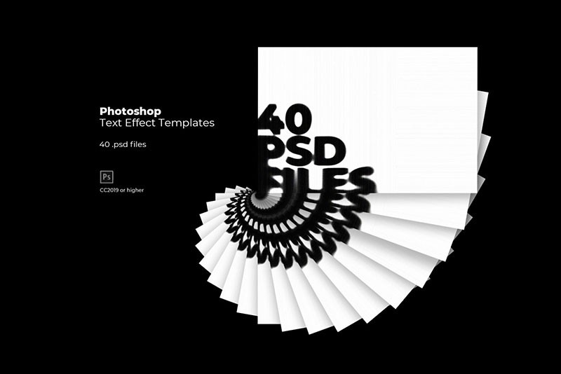 40种复古扭曲故障文字效果图层样式PSD，附视频教程 插件预设 sucaiwan.com