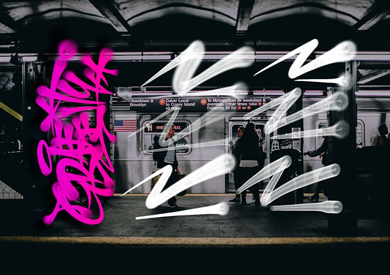 街头手绘涂鸦喷枪Procreate笔刷 笔刷资源 sucaiwan.com