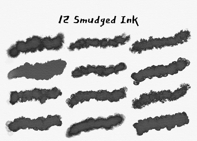 Procreate日式水墨效果笔刷套装 笔刷资源 sucaiwan.com