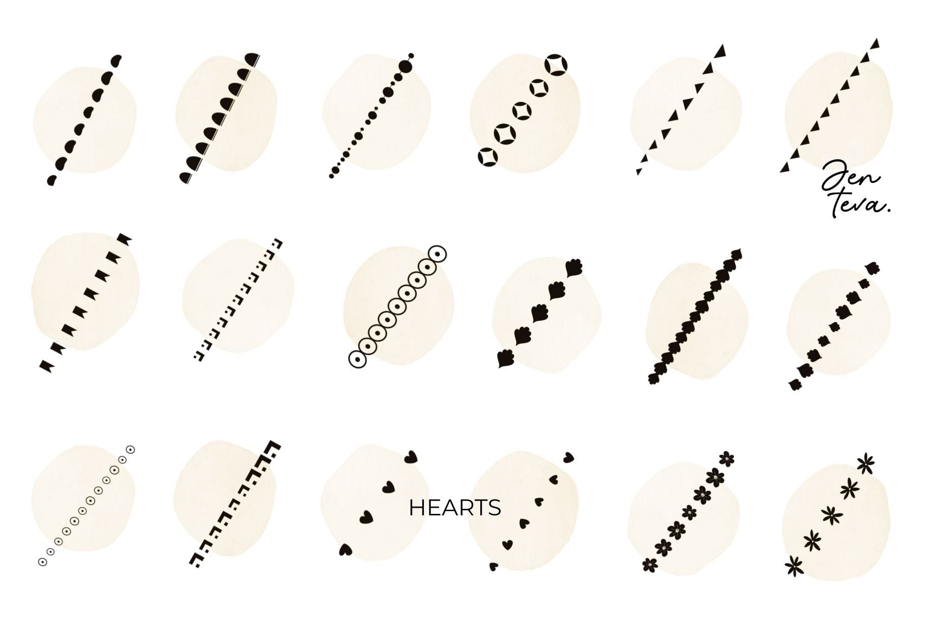 55个花卉几何边框Procreate笔刷 笔刷资源 sucaiwan.com