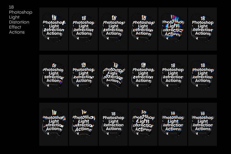 30款透明液体光效扭曲文字海报PS图层样式，附视频教程 插件预设 sucaiwan.com