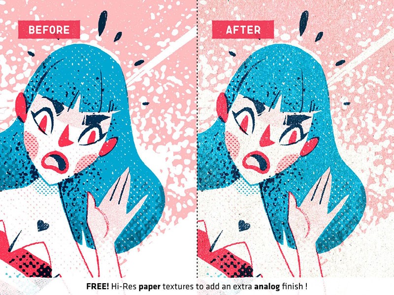 47个噪点插画纹理Procreate笔刷 笔刷资源 sucaiwan.com