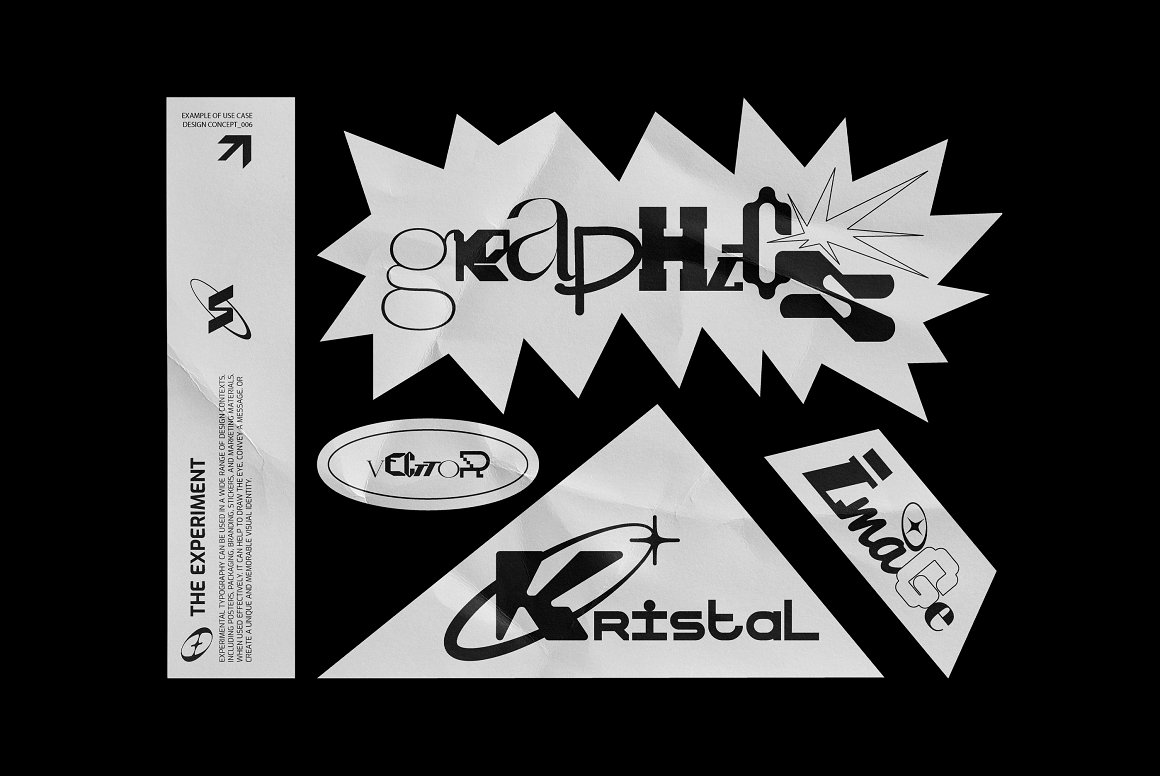 426个街头抽象赛博机能艺术实验性字母形状AI矢量数字现代排版印花设计套装 426 Shapes Letters Numbers Kit by Vanzyst . sucaiwan.com