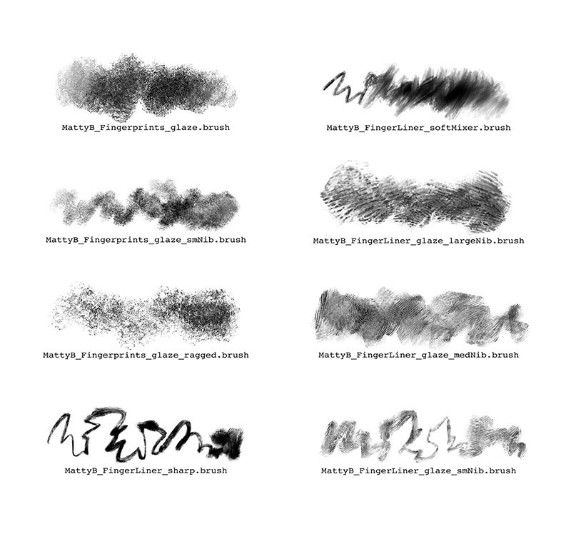 Procreate专业墨水画笔套装 笔刷资源 sucaiwan.com