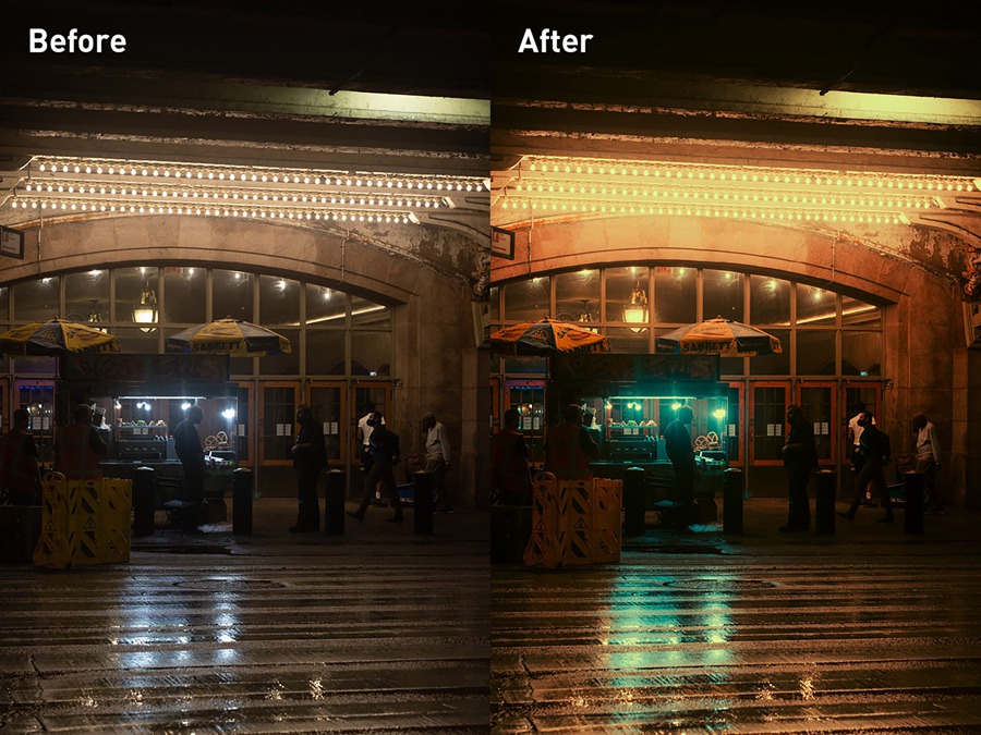 银翼杀手风格夜间摄影暗色调LR调色预设 Manhattan 2049 插件预设 sucaiwan.com