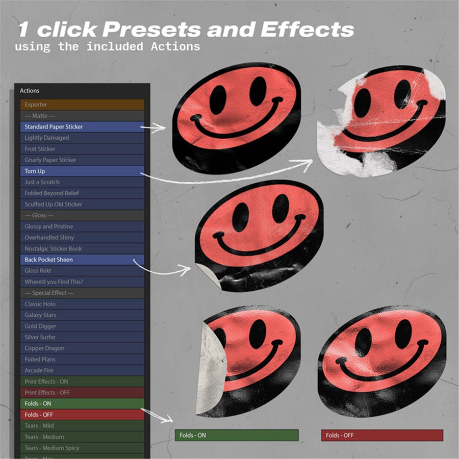 创意质感撕纸划痕毛边金箔全息多样化艺术风格贴纸logo图形PSD样机设计套装 Sticker Machine bracken 插件预设 第5张-素材湾丨精选海外优质设计素材资源 创意质感撕纸划痕毛边金箔全息多样化艺术风格贴纸logo图形PSD样机设计套装 Sticker Machine bracken 插件预设 sucaiwan.com