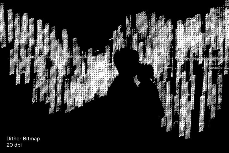 潮流复古位图点阵像素半调颗粒效果PS动作 插件预设 sucaiwan.com