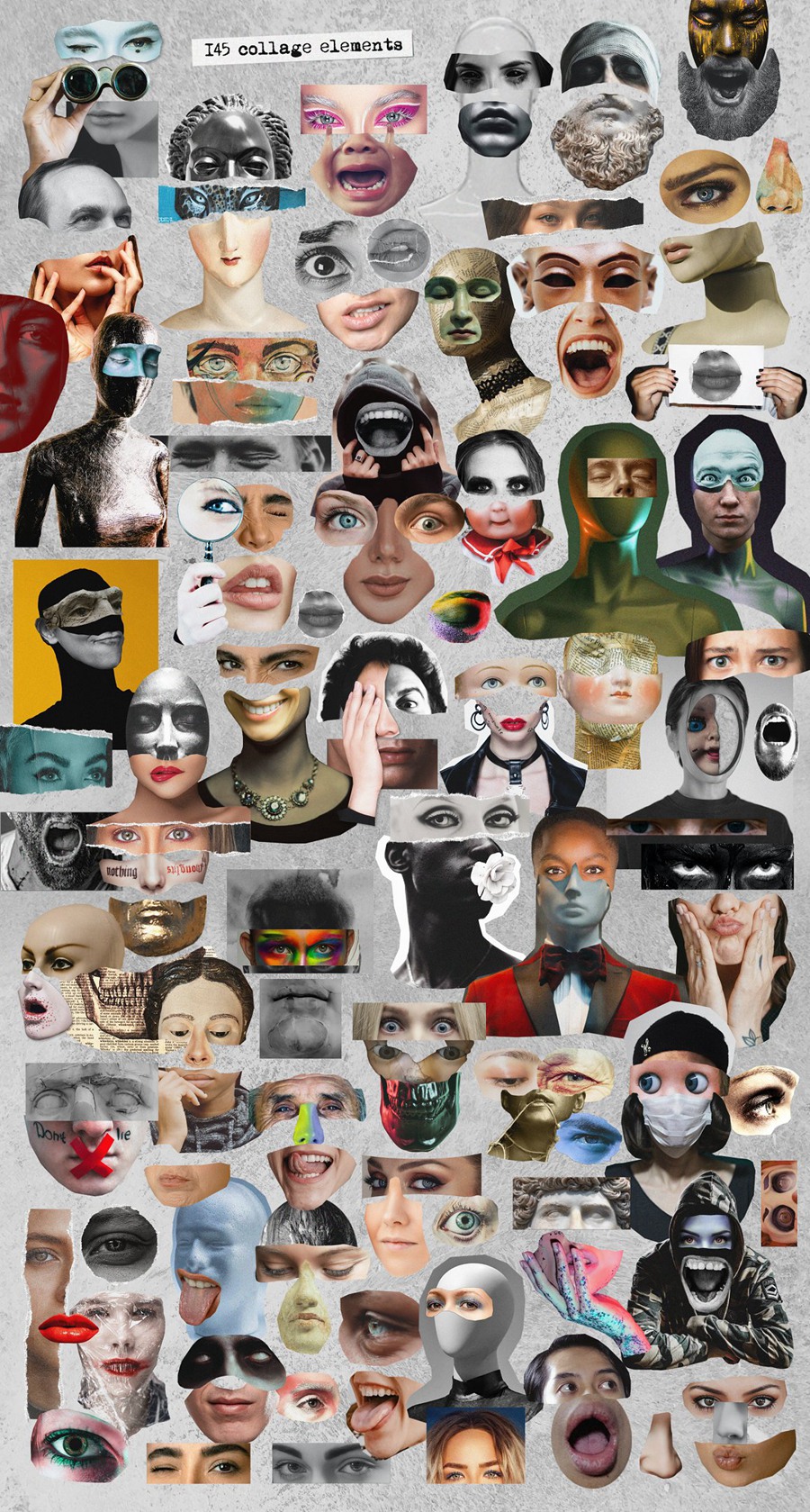 超现实主义艺术抽象人物五官表情情绪字母撕纸剪贴画剪报拼贴PNG设计套装 Emotions. Collage & Illustrations 图片素材 第16张-素材湾丨精选海外优质设计素材资源 超现实主义艺术抽象人物五官表情情绪字母撕纸剪贴画剪报拼贴PNG设计套装 Emotions. Collage & Illustrations 图片素材 sucaiwan.com