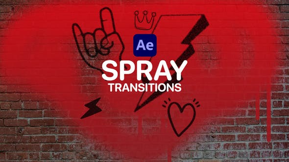 嘻哈街头风格涂鸦艺术跑酷喷漆喷雾转场过渡 Spray Transitions for After Effects . 第1张-素材湾丨精选海外优质设计素材资源 嘻哈街头风格涂鸦艺术跑酷喷漆喷雾转场过渡 Spray Transitions for After Effects . sucaiwan.com