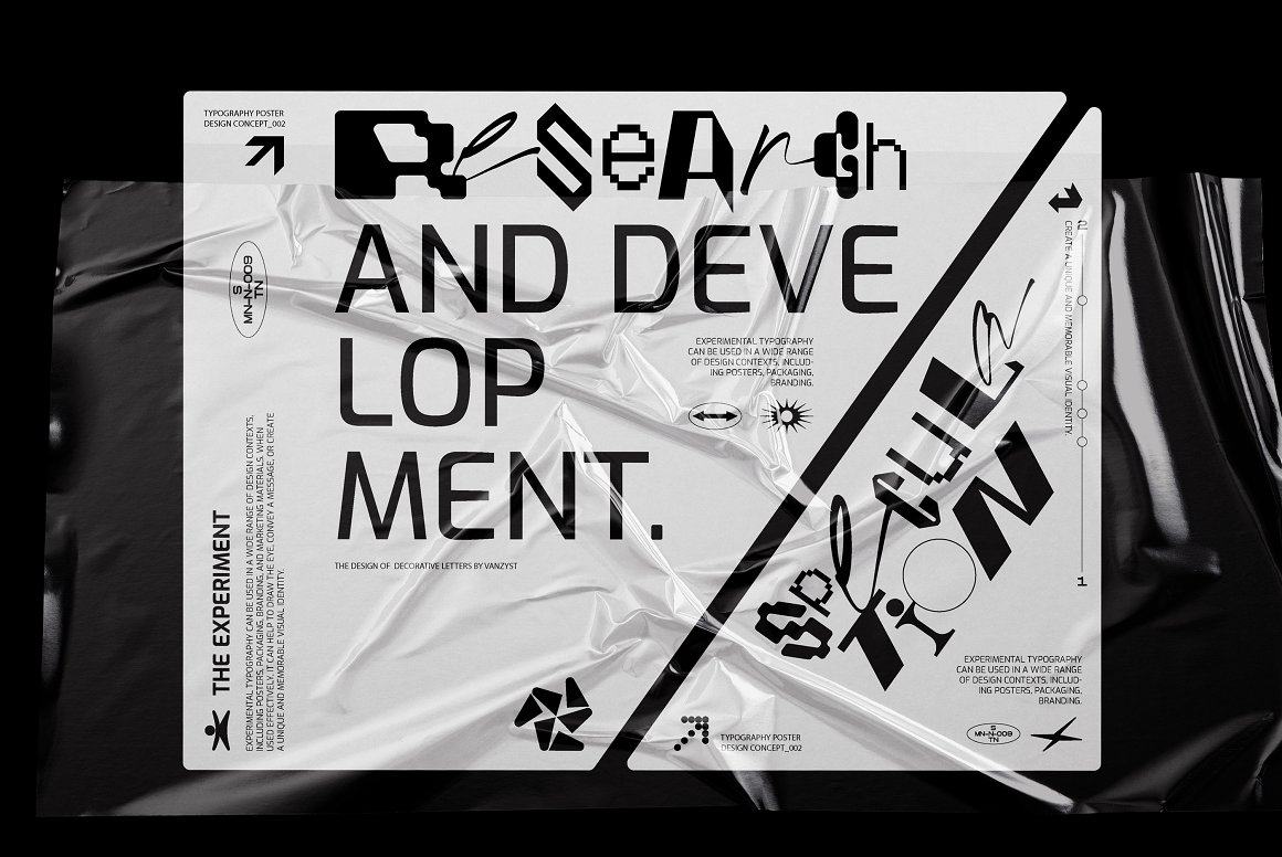 426个街头抽象赛博机能艺术实验性字母形状AI矢量数字现代排版印花设计套装 426 Shapes Letters Numbers Kit by Vanzyst . sucaiwan.com