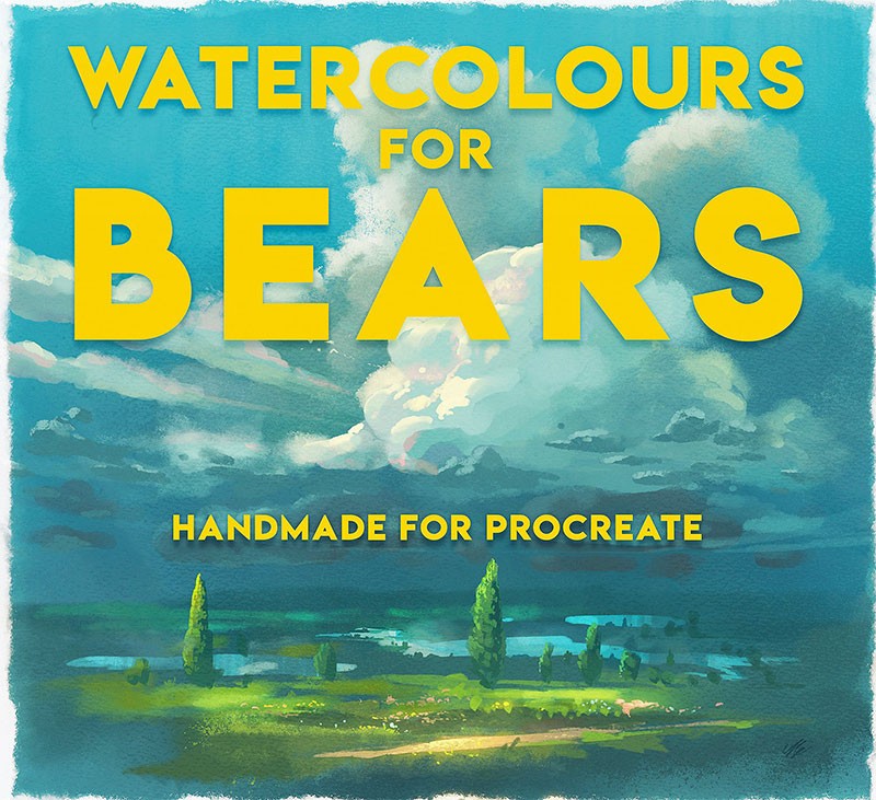 水彩艺术绘画效果Procreate笔刷套装 笔刷资源 sucaiwan.com