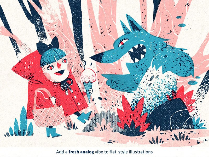 47个噪点插画纹理Procreate笔刷 笔刷资源 sucaiwan.com