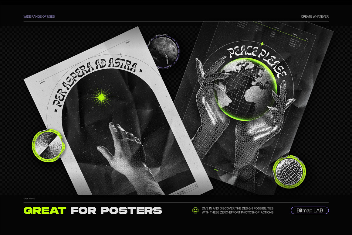 新潮复古像素美感8位半色调抖动毛刺像素化显示效果PS动作 Samolevsky – Bitmap LAB – pixel halftone action 插件预设 第20张-素材湾丨精选海外优质设计素材资源 新潮复古像素美感8位半色调抖动毛刺像素化显示效果PS动作 Samolevsky – Bitmap LAB – pixel halftone action 插件预设 sucaiwan.com