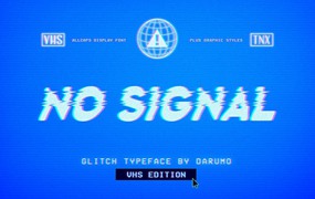 No Signal故障效果英文字体