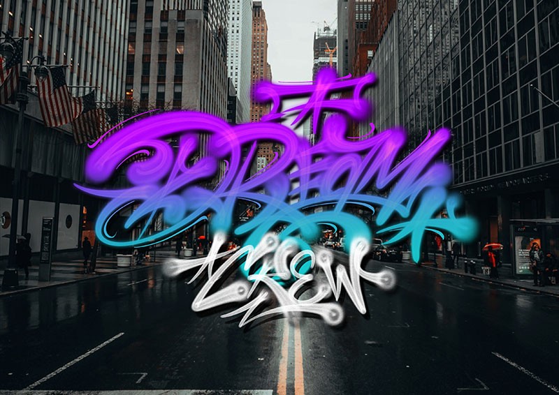 街头手绘涂鸦喷枪Procreate笔刷 笔刷资源 sucaiwan.com