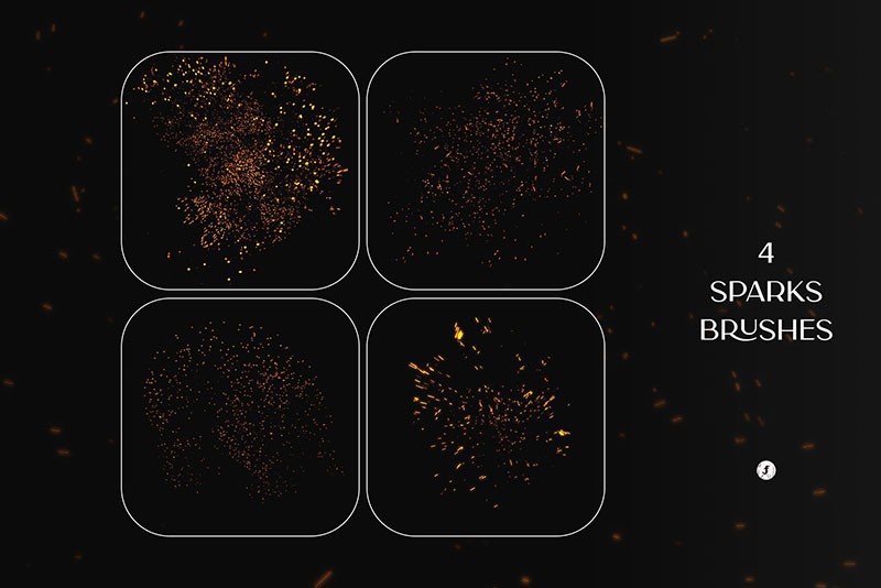 18个火焰烟雾效果Procreate笔刷 笔刷资源 sucaiwan.com