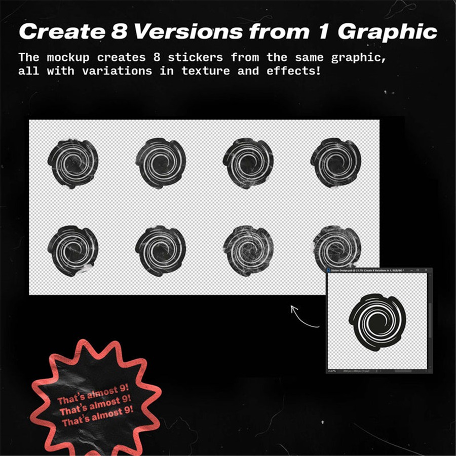 创意质感撕纸划痕毛边金箔全息多样化艺术风格贴纸logo图形PSD样机设计套装 Sticker Machine bracken 插件预设 第4张-素材湾丨精选海外优质设计素材资源 创意质感撕纸划痕毛边金箔全息多样化艺术风格贴纸logo图形PSD样机设计套装 Sticker Machine bracken 插件预设 sucaiwan.com