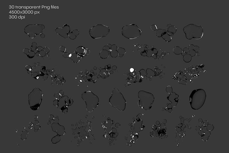 30款透明液体光效扭曲文字海报PS图层样式，附视频教程 插件预设 sucaiwan.com