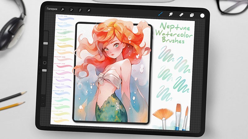 70+Procreate逼真的水彩画笔套装 笔刷资源 sucaiwan.com